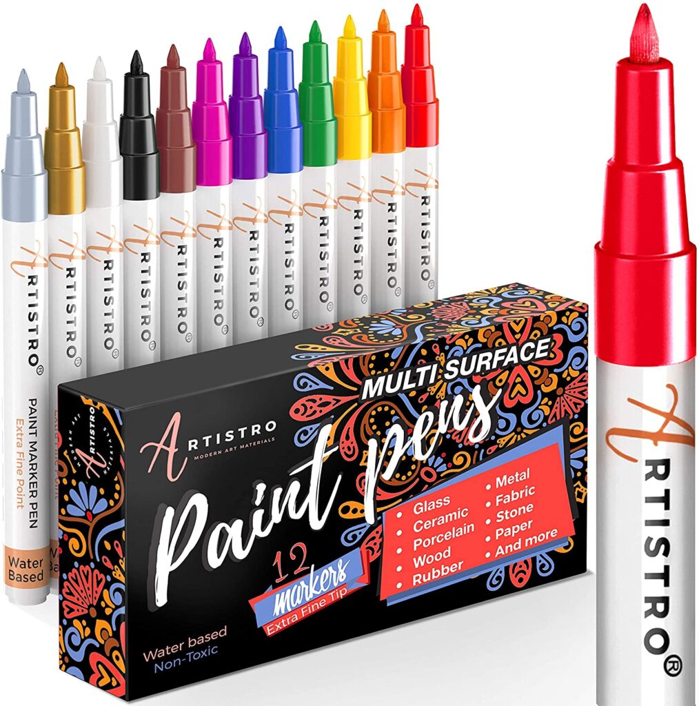 Paint Pens for Rock Painting, Stone, Ceramic, Glass, Wood, Canvas